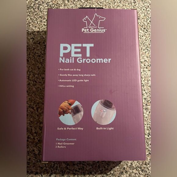 🆕 Vivitar Pet Genius Pet Nail Groomer & 3 replacement rollers w/ built in light - Picture 2 of 2